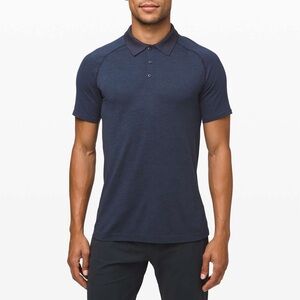 Lululemon Metal Vent Tech Polo 2.0 in Mineral Blue / True Navy